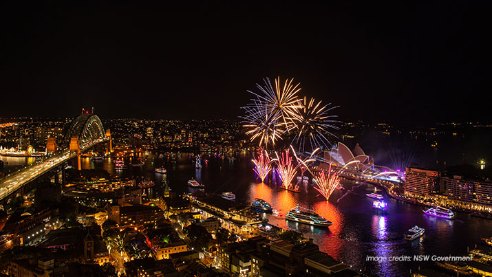 A glimpse of the Australia Day special fireworks show
